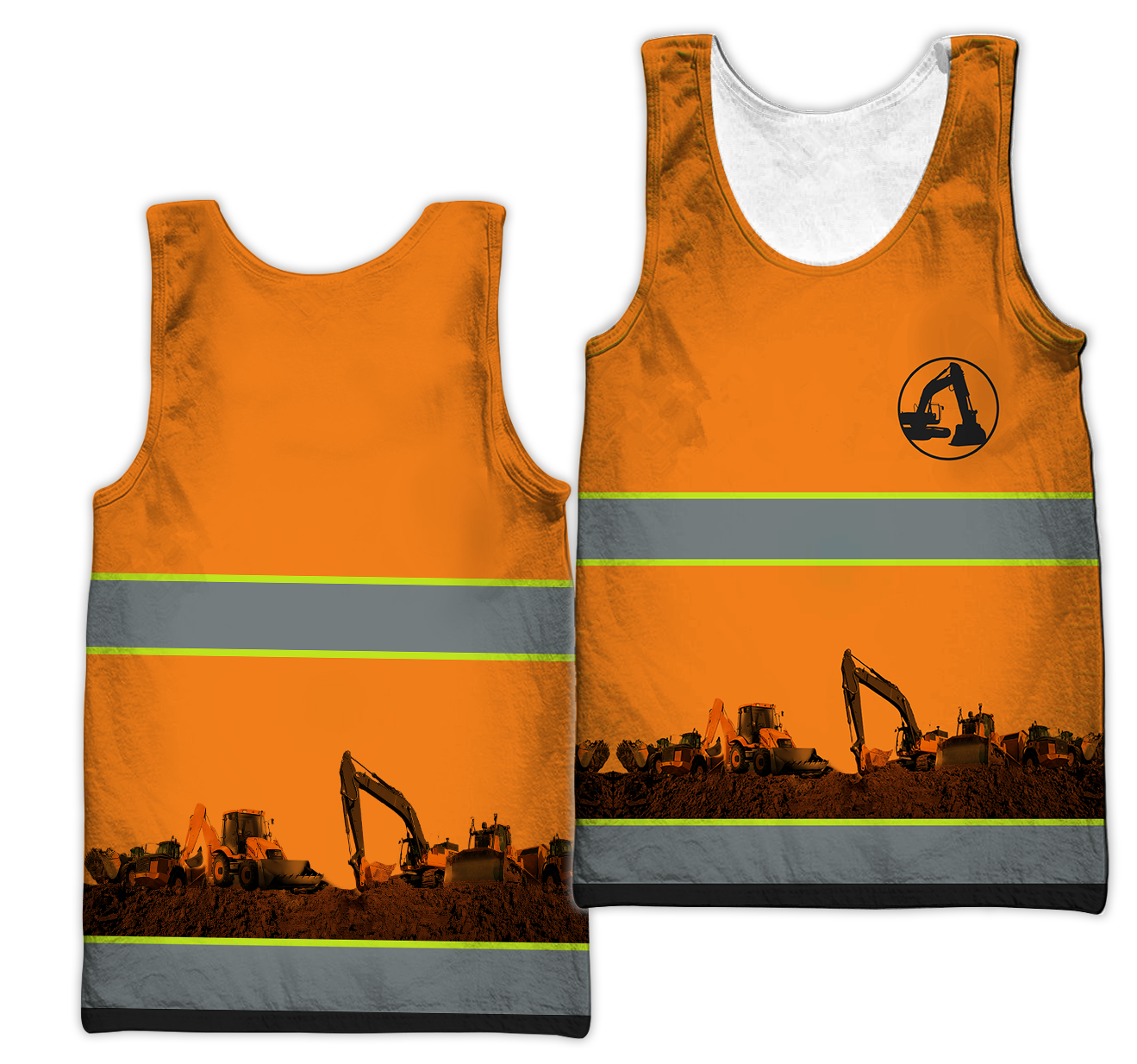 Personalized Excavator 3D All Over Printed Unisex Shirts