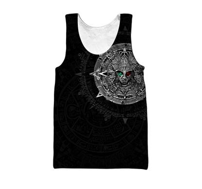 Mexico Aztec Warrior 3D All Over Printed Unisex Hoodie