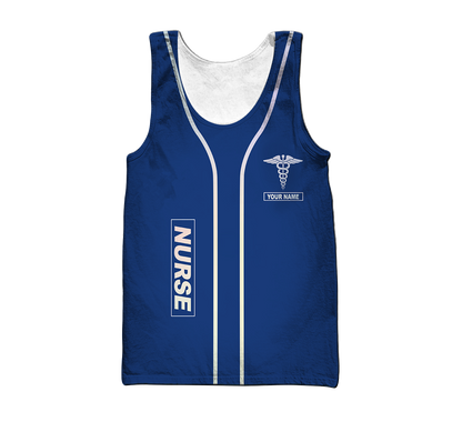 Premium Nurse Personalized Name 3D All Over Printed Unisex Shirts