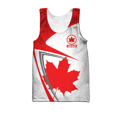 Canada Day No19 Personalized Name Pullover Premium Unisex Hoodie Maple Leaf