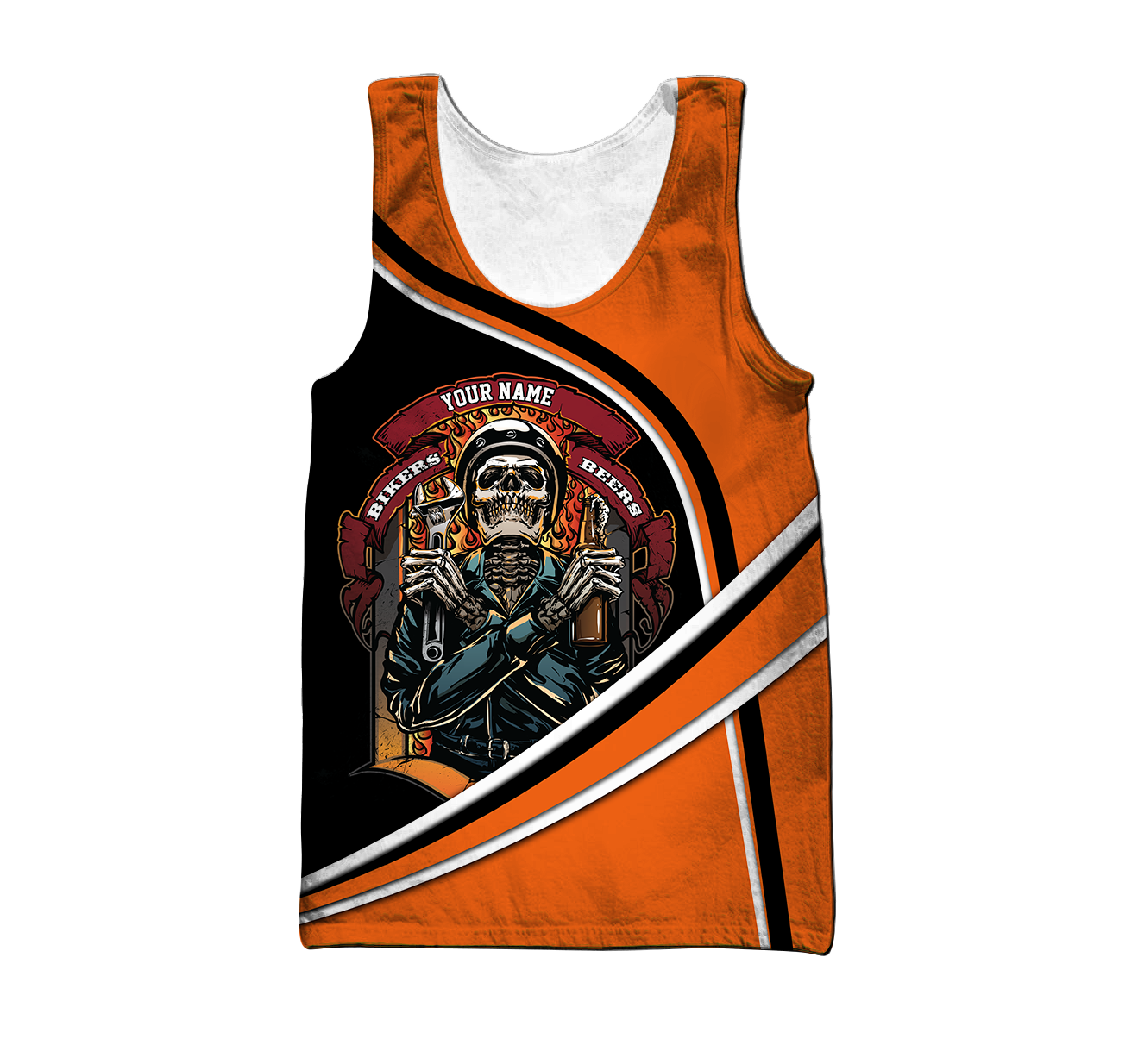 Personalized Name Motorcycle Racing 3D All Over Printed Unisex Shirts Bikers And Beer