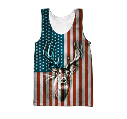US Deer Persionalized Name 3D All Over Printed Shirts