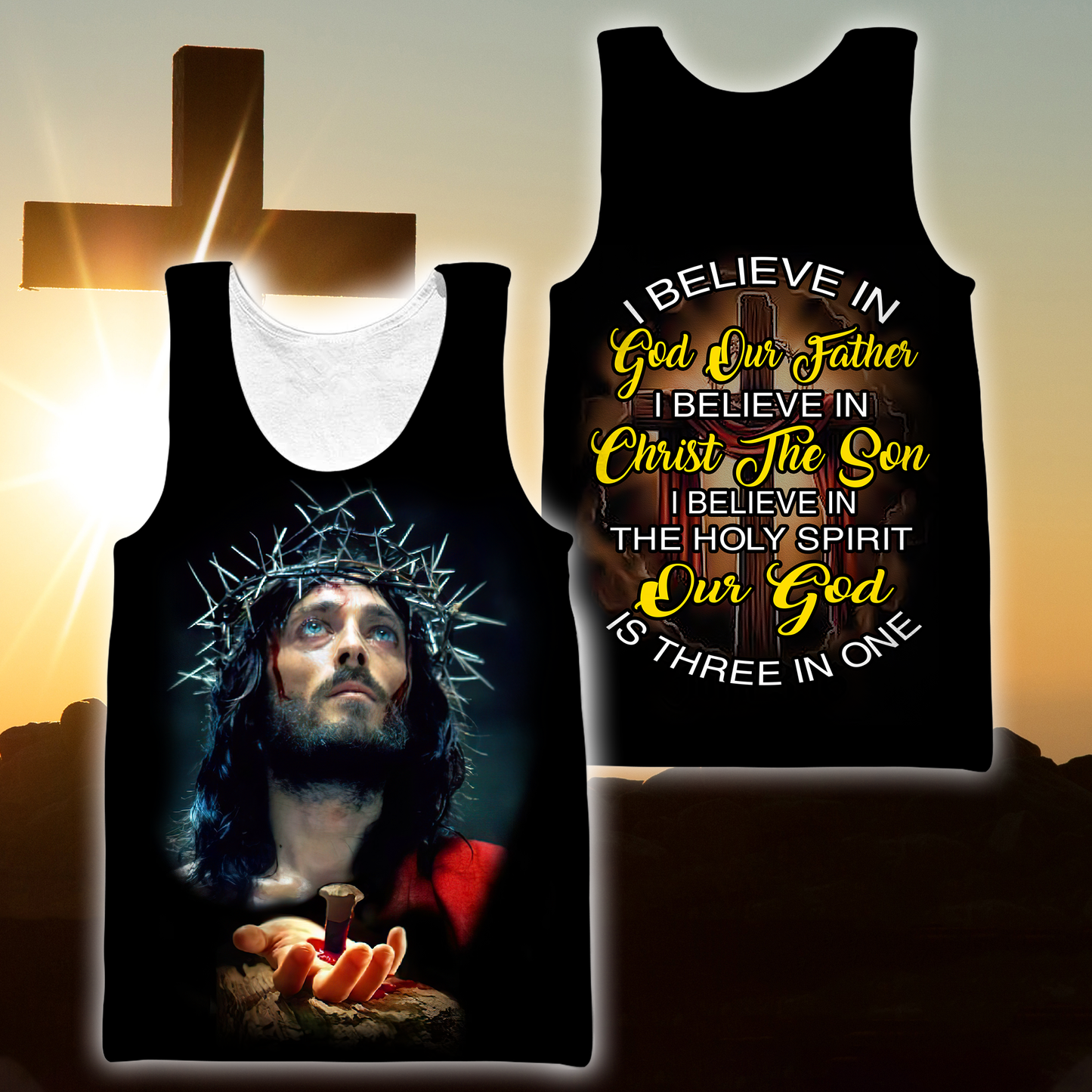 Premium Christian Jesus Personalized Name 3D All Over Printed For Men Shirts - Amaze Style™-Apparel