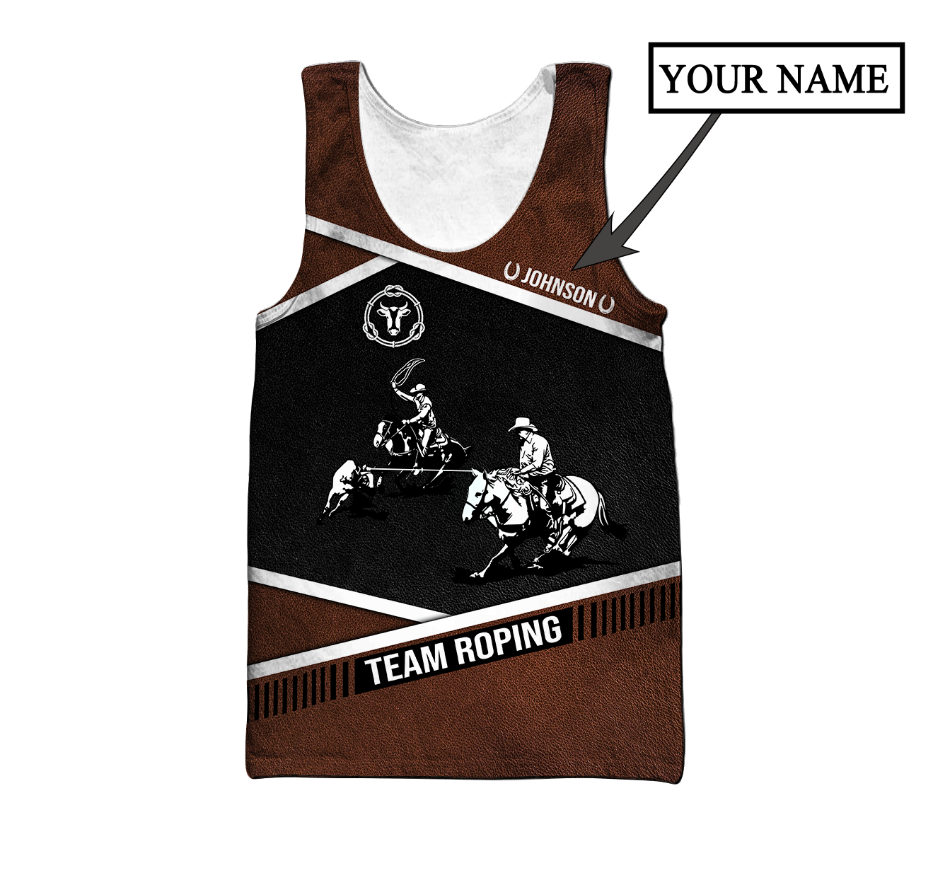 Personalized Name Bull Riding 3D All Over Printed Unisex Shirts Black Team Roping