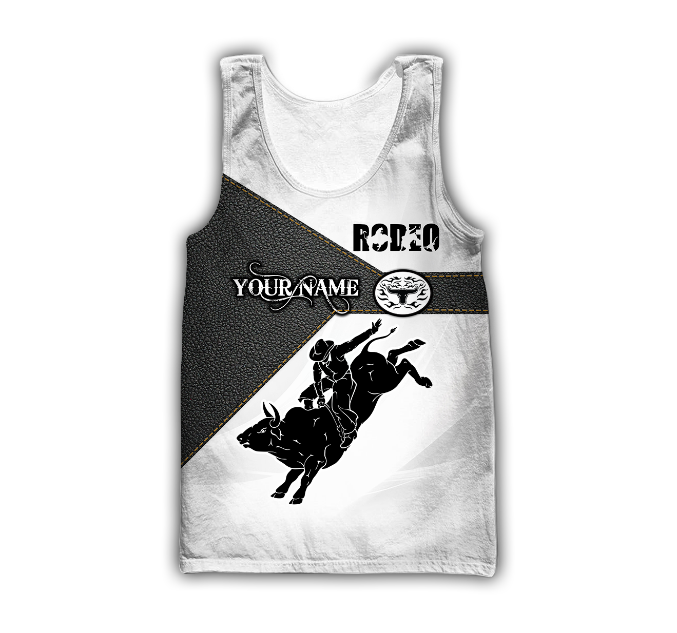 Personalized Name Bull Riding 3D All Over Printed Unisex Shirts Black Rodeo