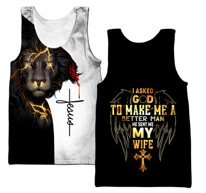 I Asked God To Make Me A Better Man 3D All Over Printed Hoodie Pi112059