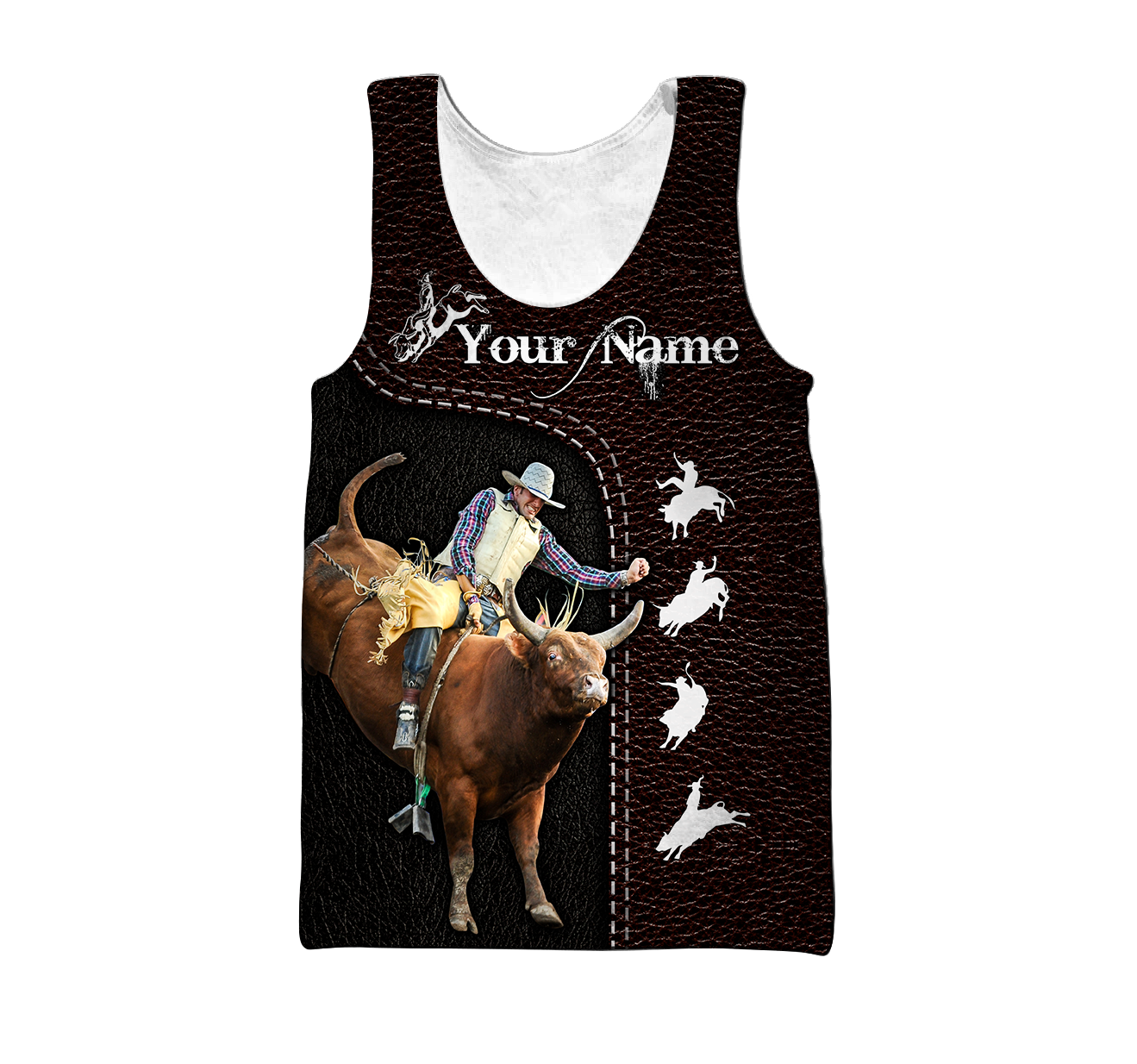 Customize Name Bull Riding 3D All Over Printed Unisex Shirts