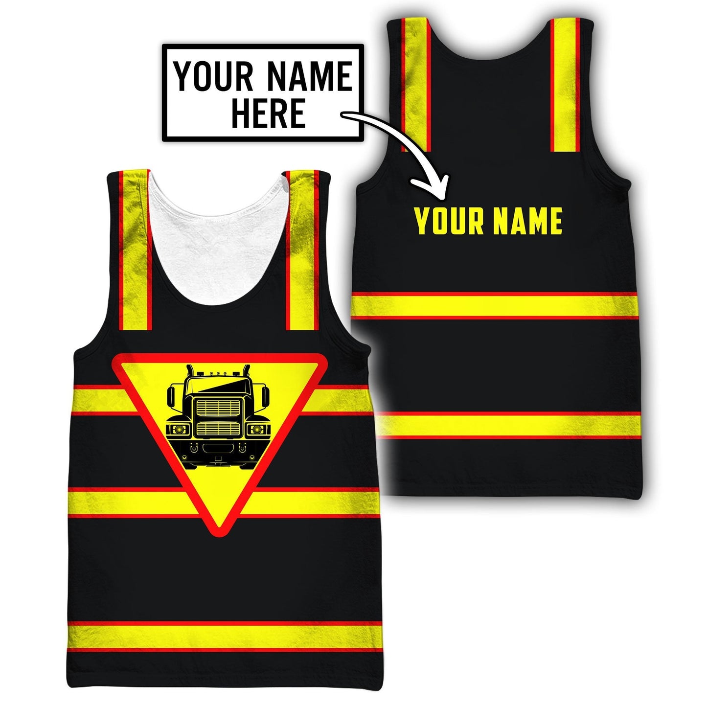 Premium Trucker Personalized Name 3D All Over Printed Unisex Shirts