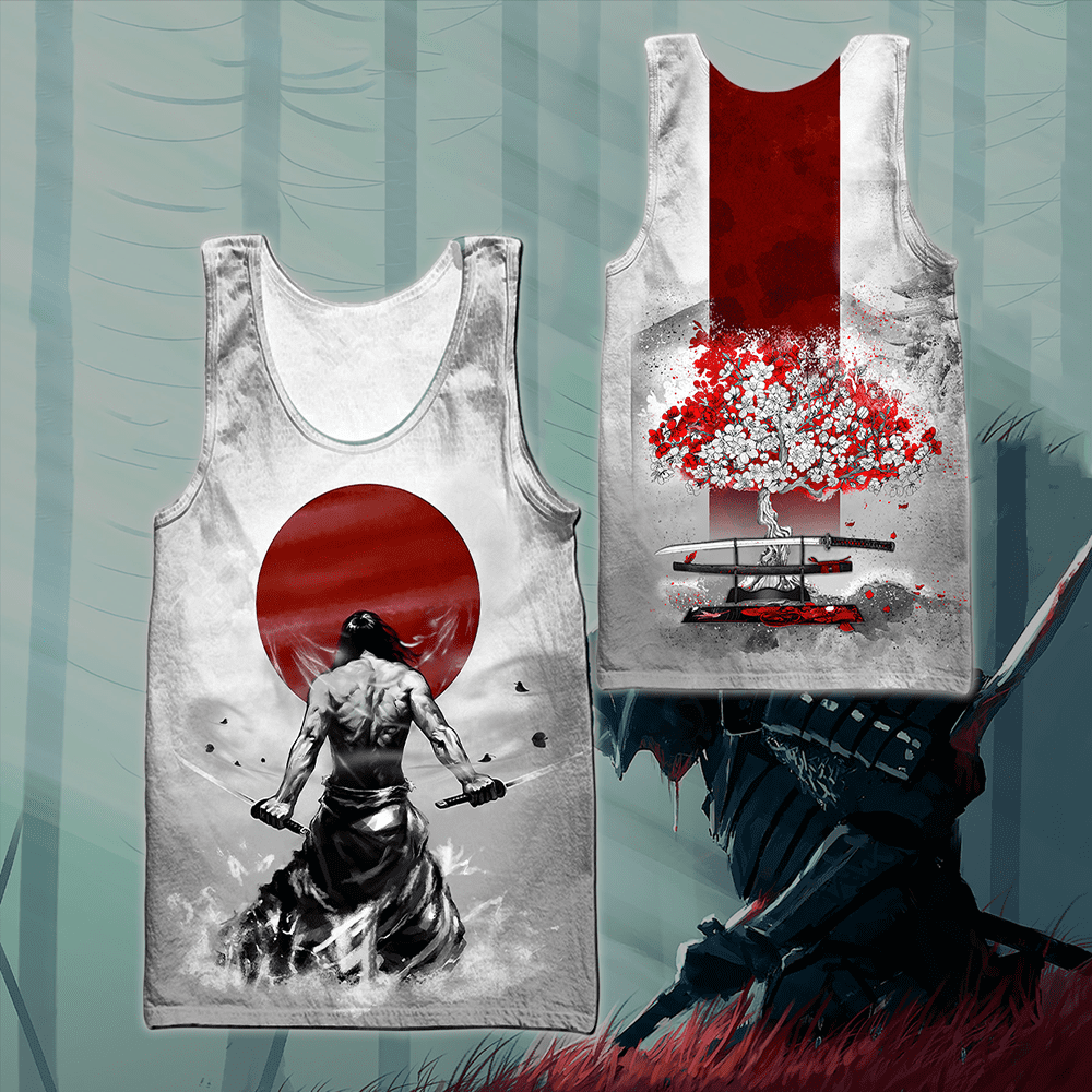 Customize Name Samurai Tattoo Japan 3D All Over Printed Unisex Shirt