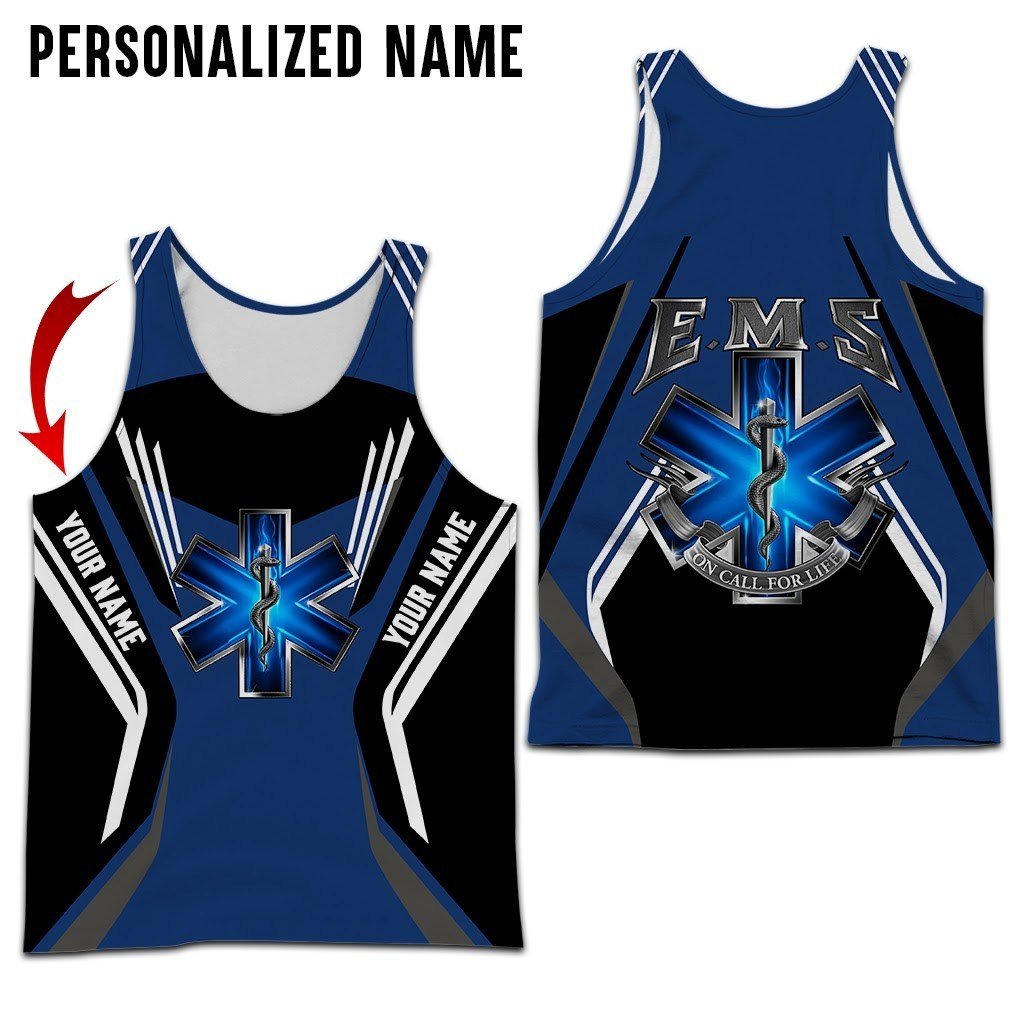 Premium EMS Personalized Name 3D All Over Printed Unisex Shirts