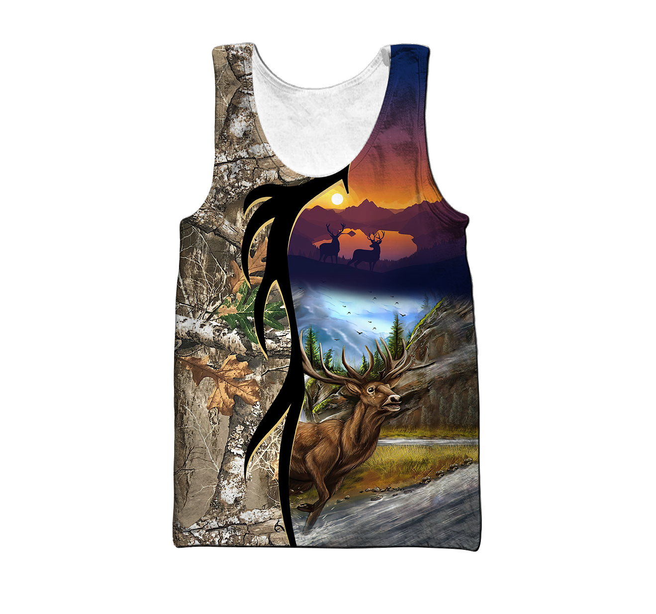 Deer Hunting 3D Over Printed Unisex Deluxe Hoodie ML