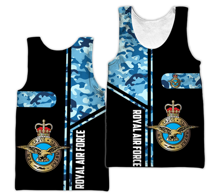 Custom name British Air Force Camo 3D Design print shirts