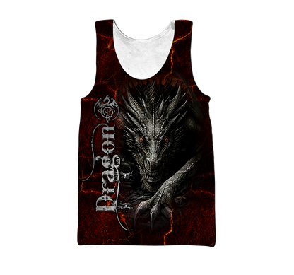 Dragon Red 3D Hoodie Shirt For Men And Women Custom Name