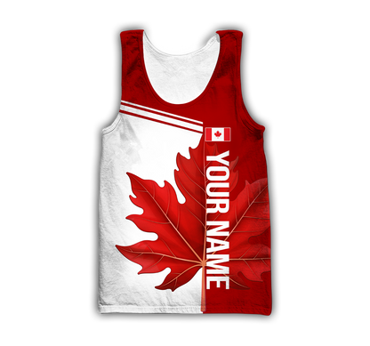 Canada Day No24 Personalized Maple Leaf Pullover Premium Unisex Hoodie