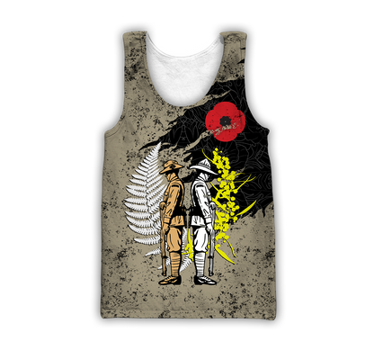 Tmarc Tee Anzac day in my heart Australia and Kiwi 3D print shirt