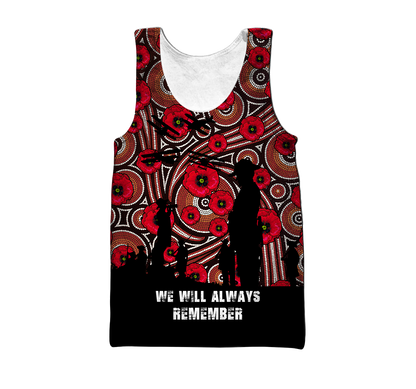 Premium Lest We Forget Anzac Day 3D All Over Printed PL