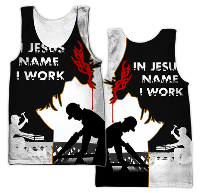 Personalized Name Carpenter 3D All Over Printed Unisex Shirts In Jesus Name I Work