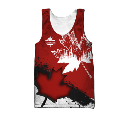 Canada Day No30 Personalized Name Pullover Premium Unisex Hoodie