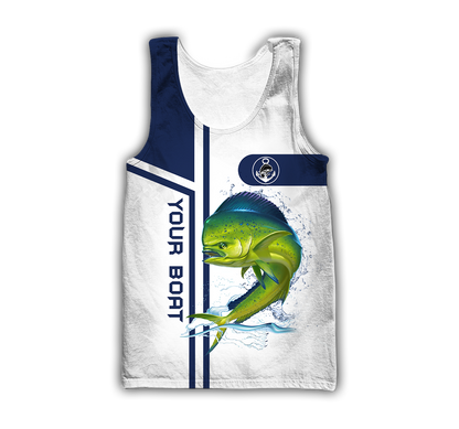 Custom name Mahimahi fishing team Catch and Release 3D Design print shirts