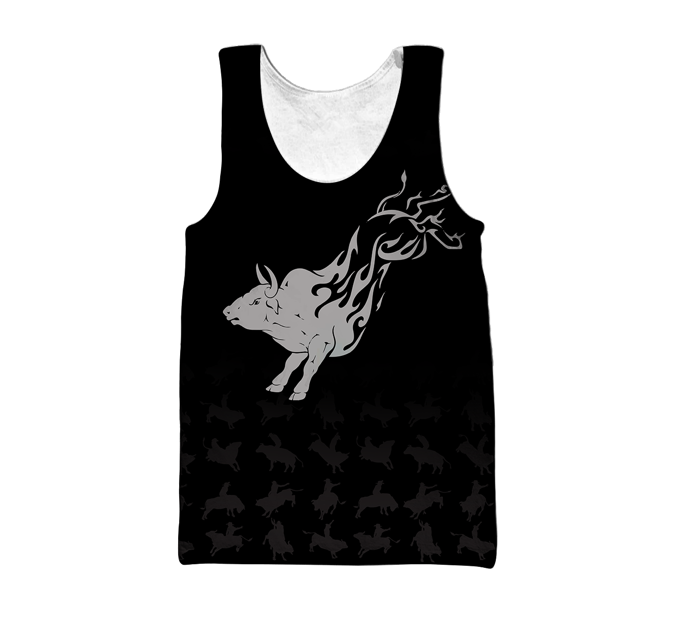 Personalized Name Bull Riding 3D All Over Printed Unisex Shirts Silver Bull