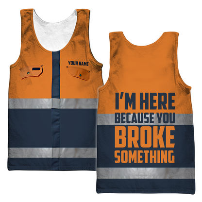 Personalized Mechanic Safety 3D All Over Printed Hoodie For Men and Women TN