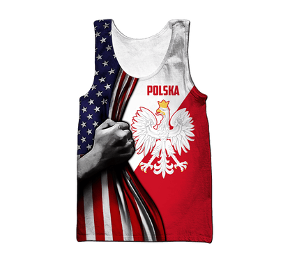 Personalized Polska American 3D All Over Printed Unisex Hoodie