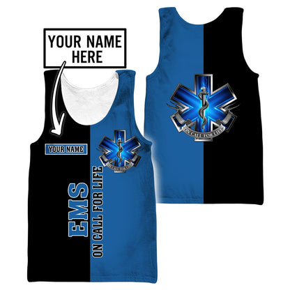 Premium EMS Personalized Name 3D All Over Printed Unisex Shirts