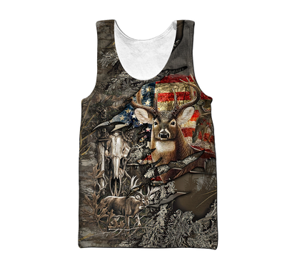 Deer Hunting Personalized Name 3D All Over Printed Shirts