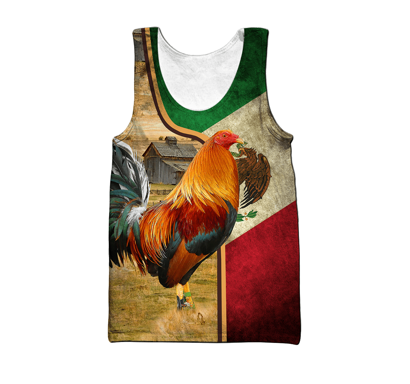 Rooster Mexico 3D All Over Printed Hoodie
