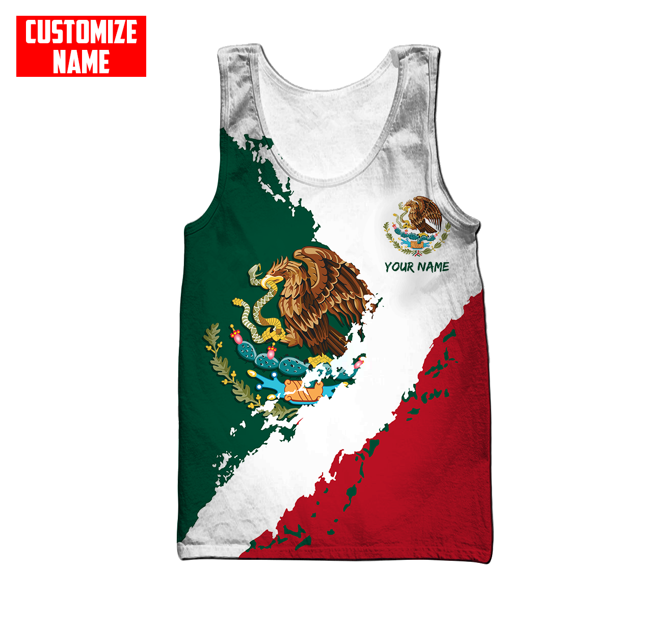 Persionalized Mexico 3D All Over Printed Unisex Shirts