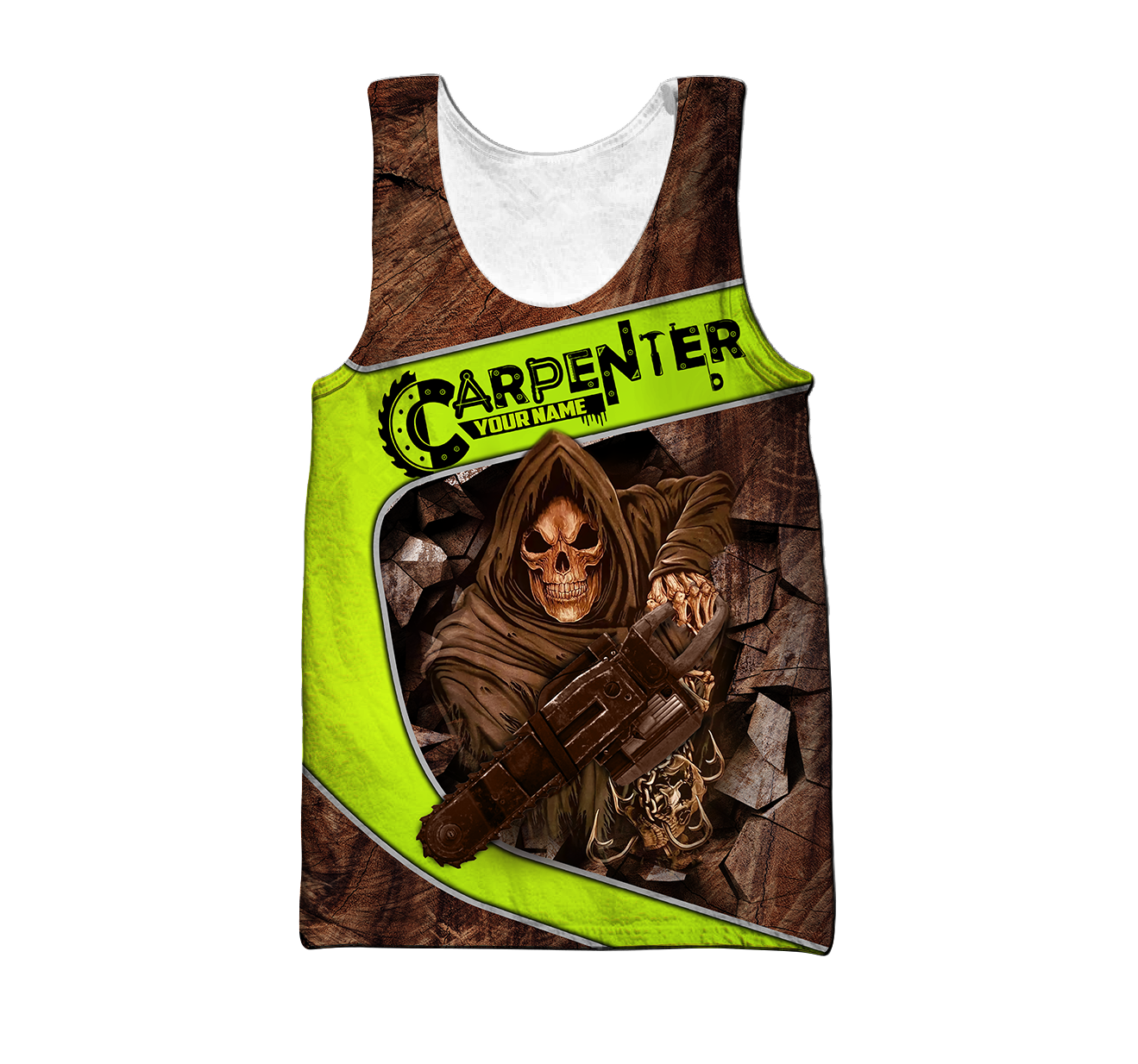 Personalized Name Carpenter 3D All Over Printed Unisex Shirts Wood Pattern