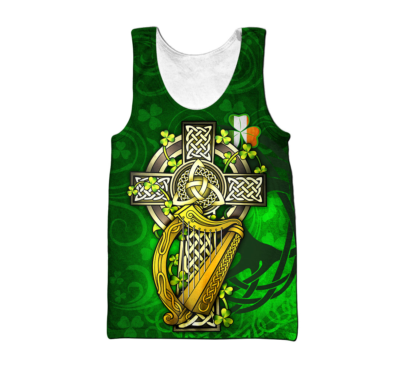 Irish Harp 3D All Over Printed Shirts For Men and Women
