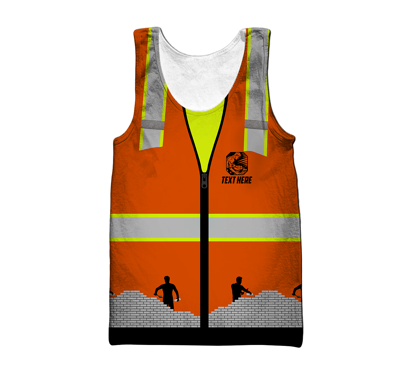 Premium Unisex Hoodie Customize Bricklayer Safety ML