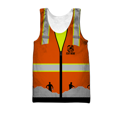 Premium Unisex Hoodie Customize Bricklayer Safety ML