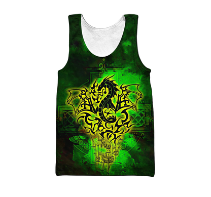 Celtic Dragon Saint Patrick's Day 3D All Over Printed Shirts For Men And Women TN