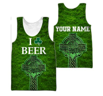 I Love Beer St.Patrick Day 3D Hoodie Shirt For Men And Women LAM