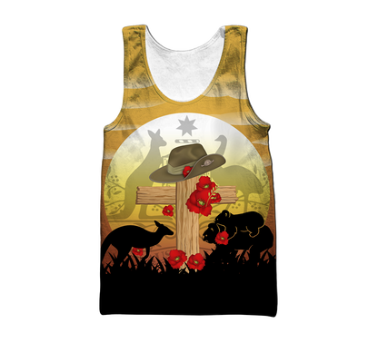 Premium Lest We Forget Anzac Day 3D All Over Printed PL