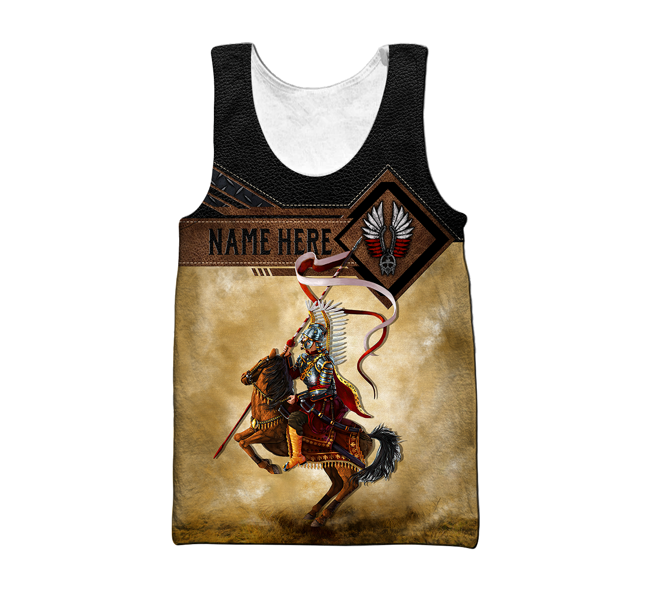 Premium Winged Hussars Metal Pattern Custom name 3D Printed Shirts