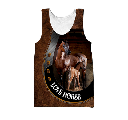 Love Horse 3D All Over Printed Shirts For Men And Women TN