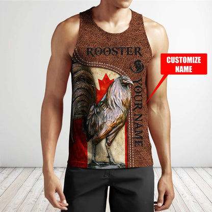 Personalized Canadian Rooster 3D Printed Unisex Shirt
