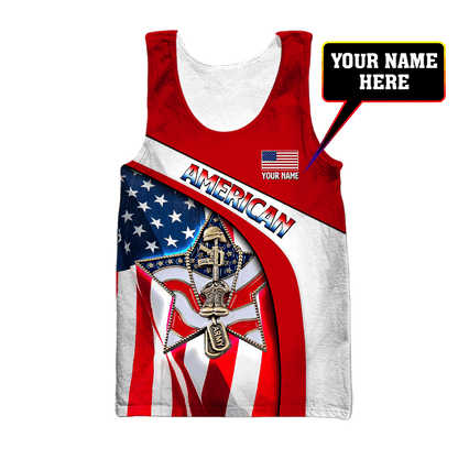 American Army Personalize 3D All Over Hoodie
