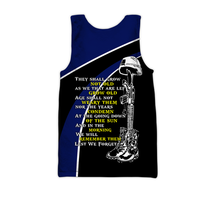 Tmarc Tee The ode fern-wattle Australia and Kiwi blue 3D print shirts