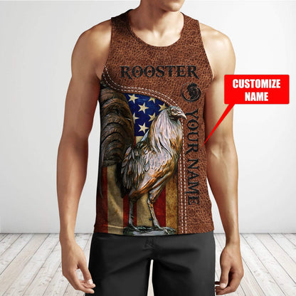 Personalized American Rooster 3D Printed Unisex Shirt