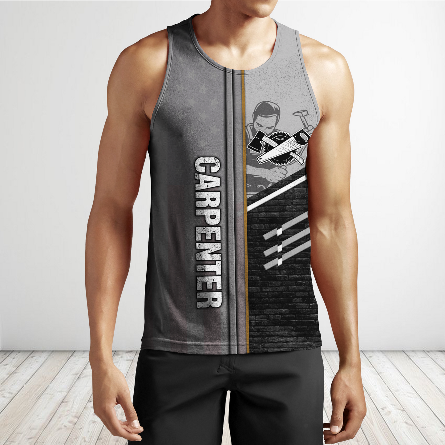 Personalized Name Carpenter 3D All Over Printed Unisex Shirts Metal Pattern Ver 3
