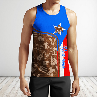 Customize Name Puerto Rico Symbol Hoodie For Men And Women