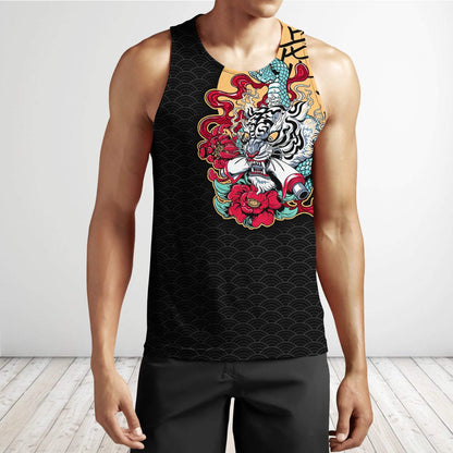 Custom Name Japanese Tiger 3D All Over Printed Unisex Shirts