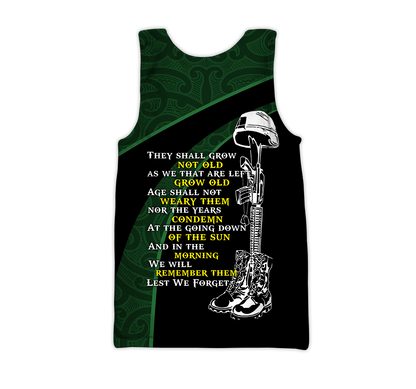 Tmarc Tee Anzac day custom name the ode Australia and Kiwi 3D print shirt