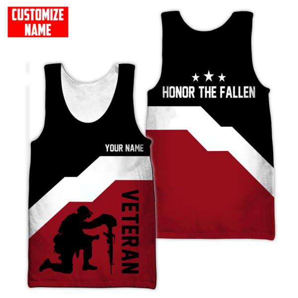 Custom Name US Veteran  3D All Over Printed