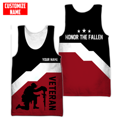 Custom Name US Veteran  3D All Over Printed