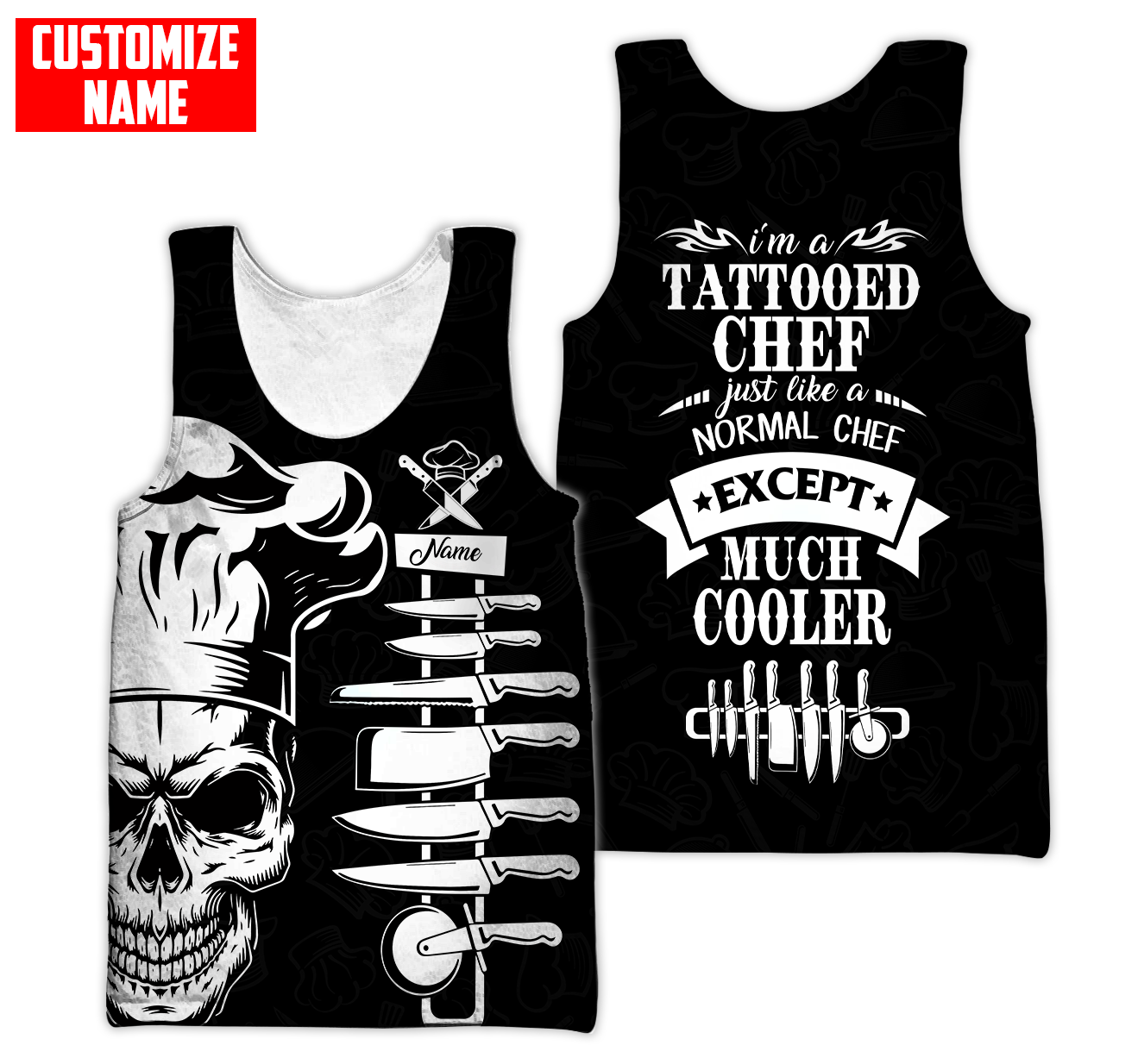 Custom Name Master Chef 3D All Over Printed Unisex Shirts